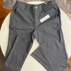 Mizzen+Main Men’s Performance Stretch Dress Pant Gray Size 32 New Unhemmed